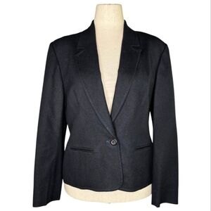 Vintage Pendleton Wool Blazer Black 100% Virgin Wool USA Made Size 12